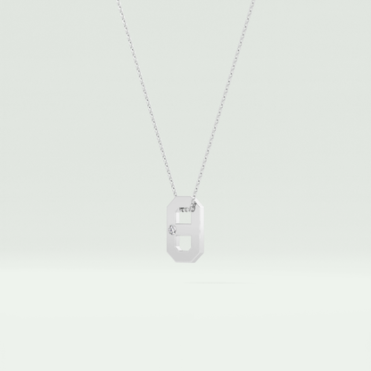 0.02 CT Round Solitaire Moissanite Diamond Necklace For Him 6