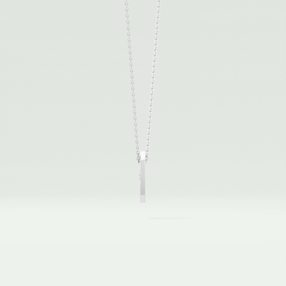 0.02 CT Round Solitaire Moissanite Diamond Necklace For Him 8