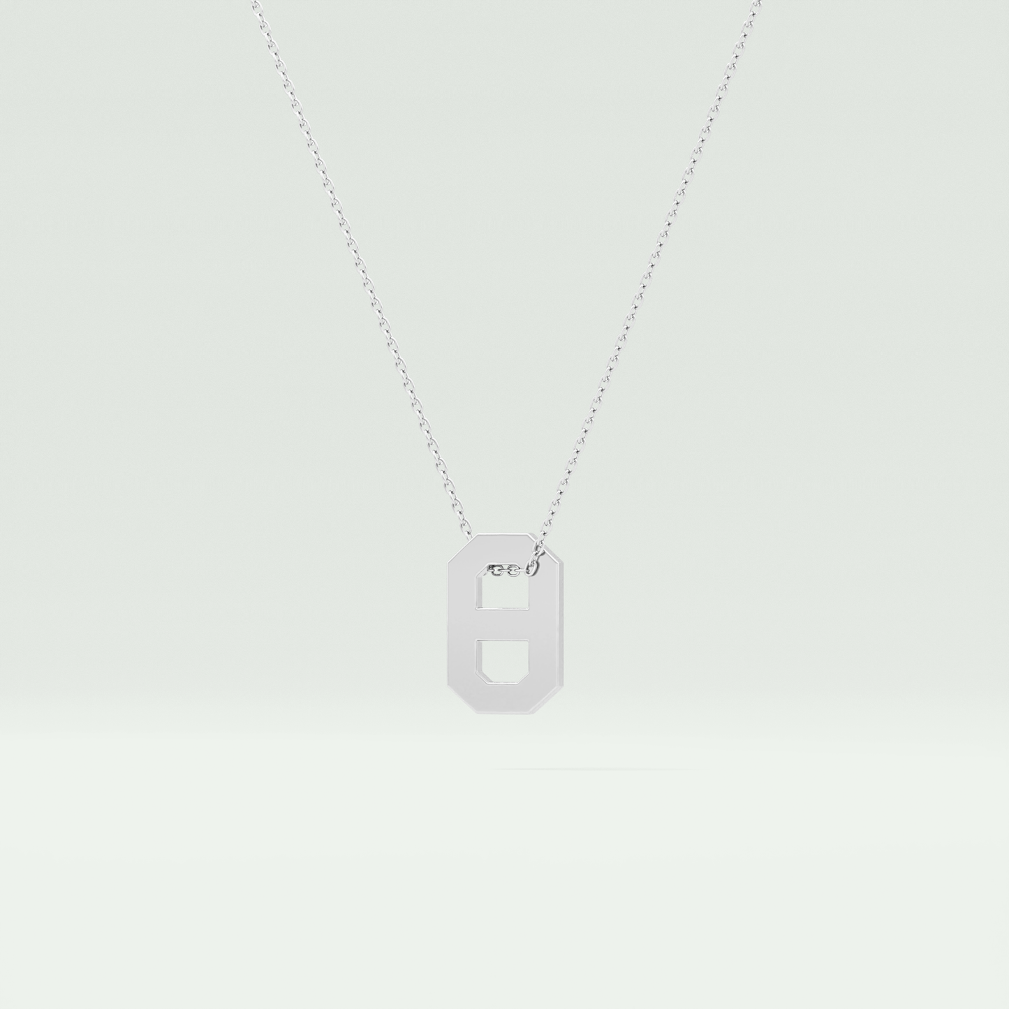 0.02 CT Round Solitaire Moissanite Diamond Necklace For Him 5