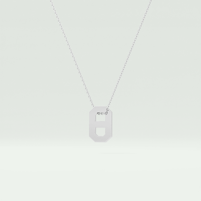 0.02 CT Round Solitaire Moissanite Diamond Necklace For Him 5