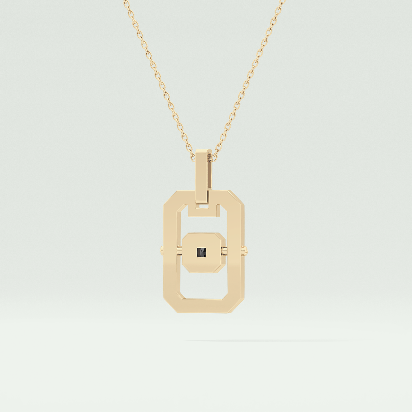 0.10 CT Princess Black Moissanite Diamond Necklace 3