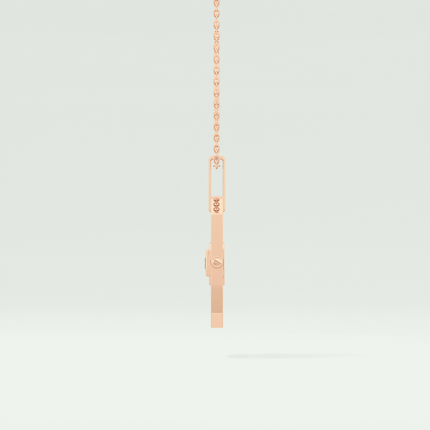 0.10 CT Princess Black Moissanite Diamond Necklace 12