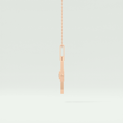 0.10 CT Princess Black Moissanite Diamond Necklace 12