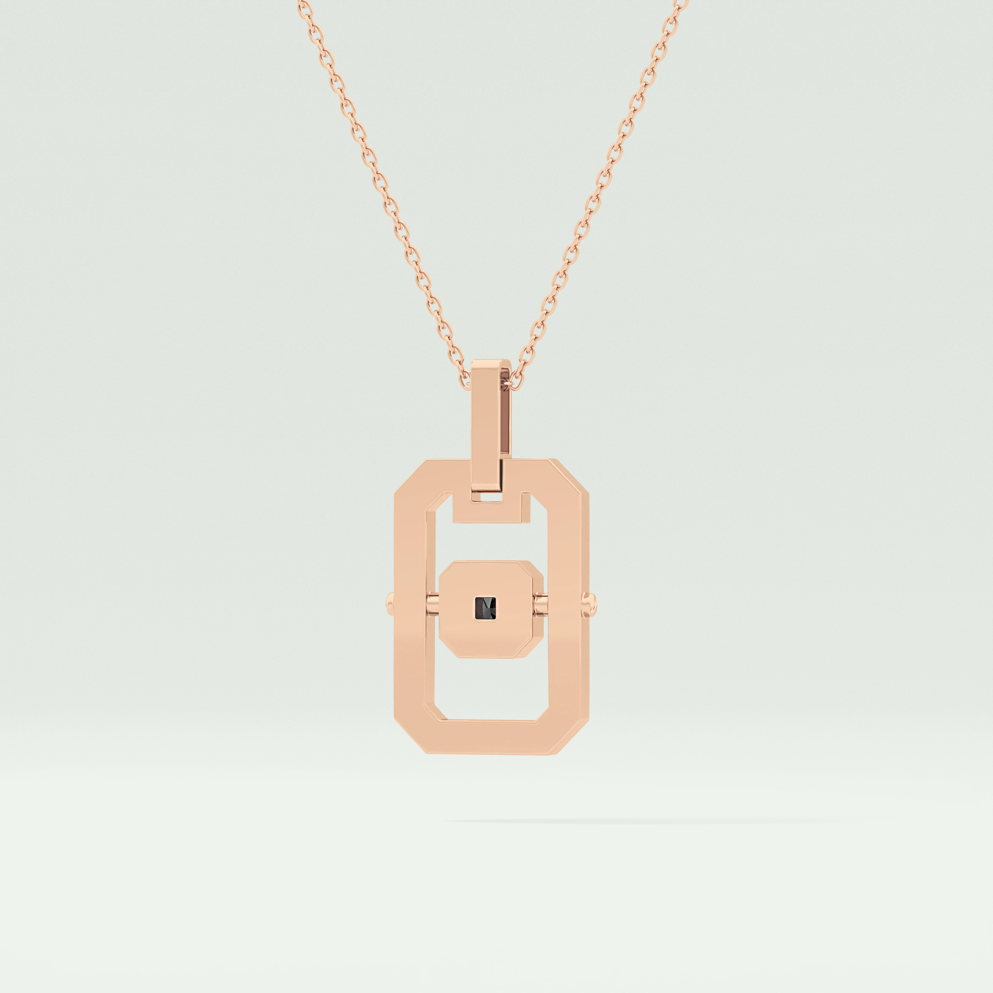 0.10 CT Princess Black Moissanite Diamond Necklace 11