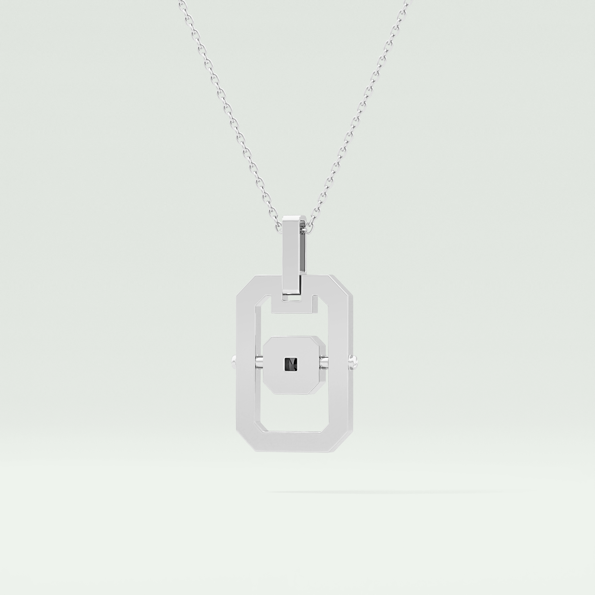 0.10 CT Princess Black Moissanite Diamond Necklace 7