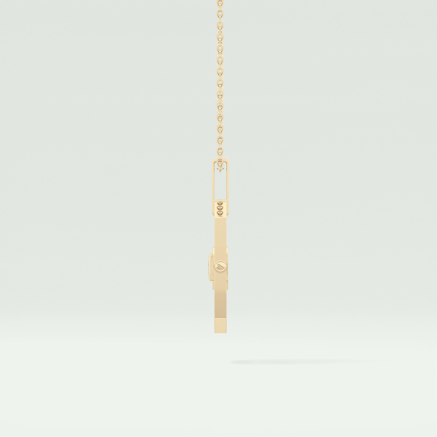 0.10 CT Princess Moissanite Diamond Solitaire Style Necklace 4