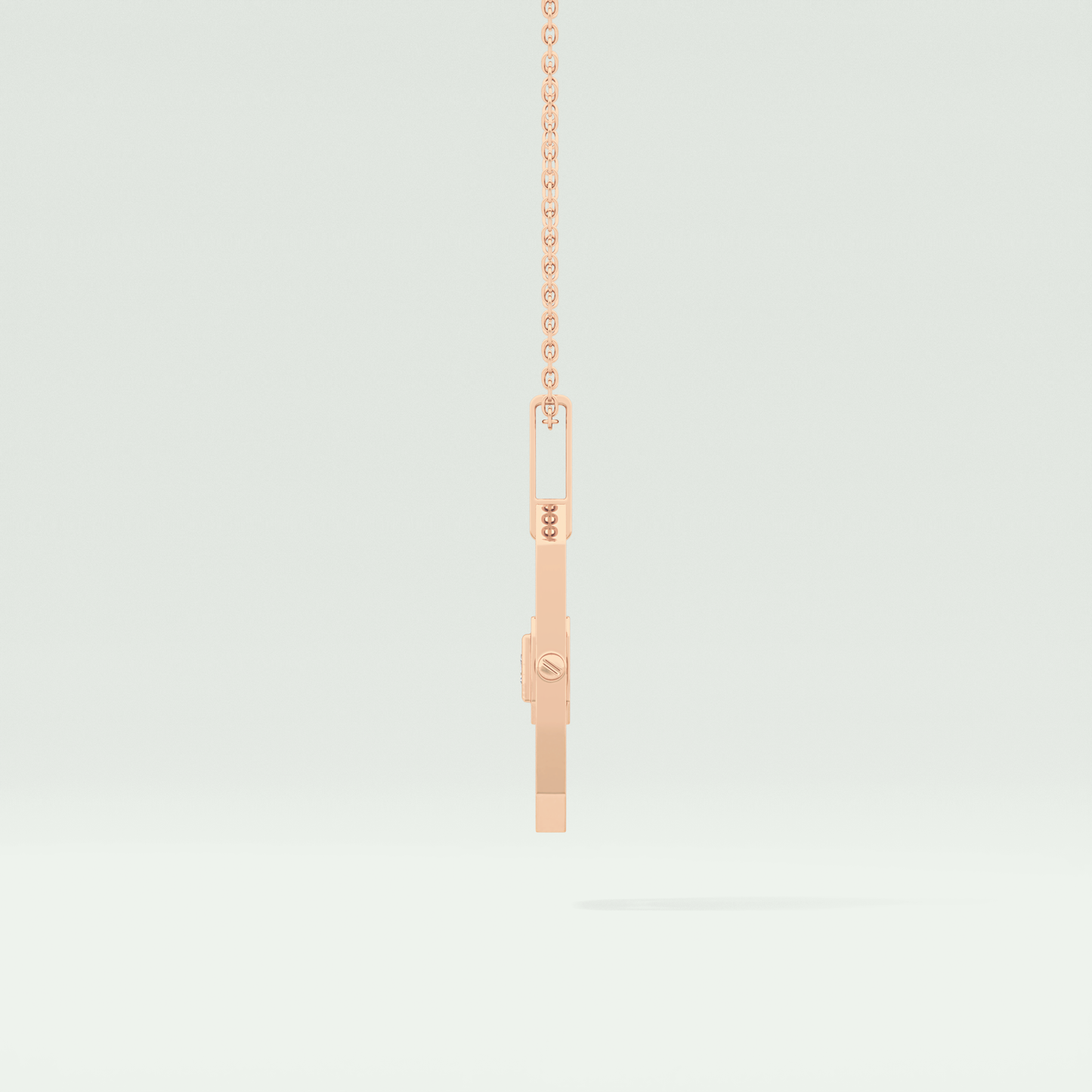 0.10 CT Princess Moissanite Diamond Solitaire Style Necklace 11