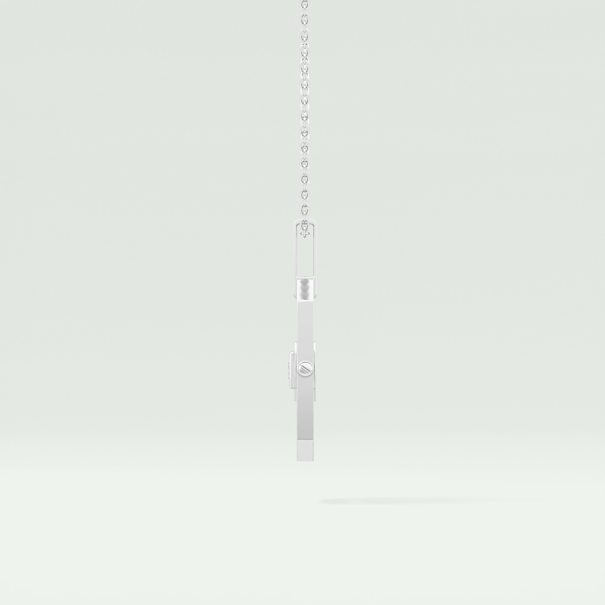 0.10 CT Princess Moissanite Diamond Solitaire Style Necklace 8