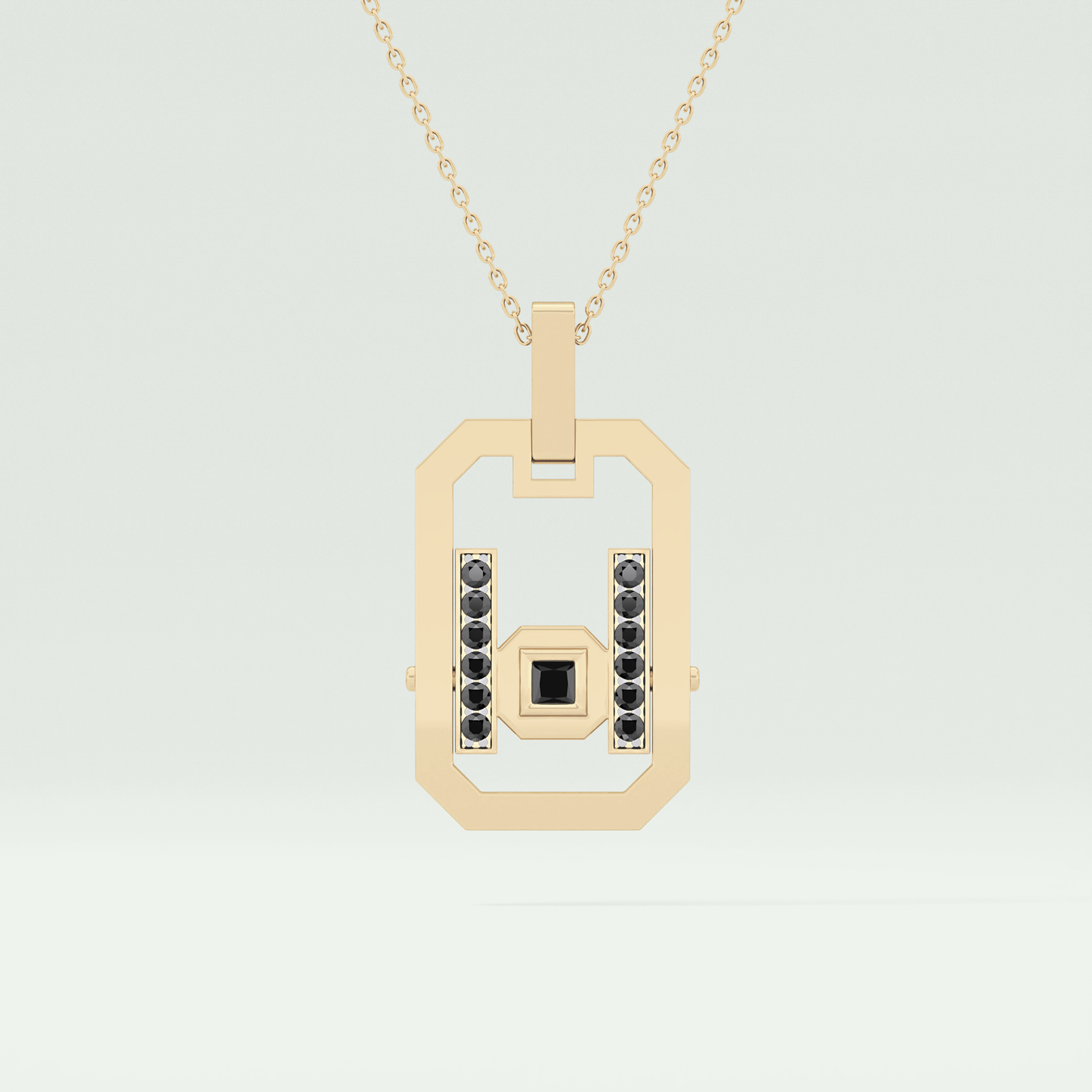 0.25 CT Classic Black Moissanite Diamond Stones Necklace 2