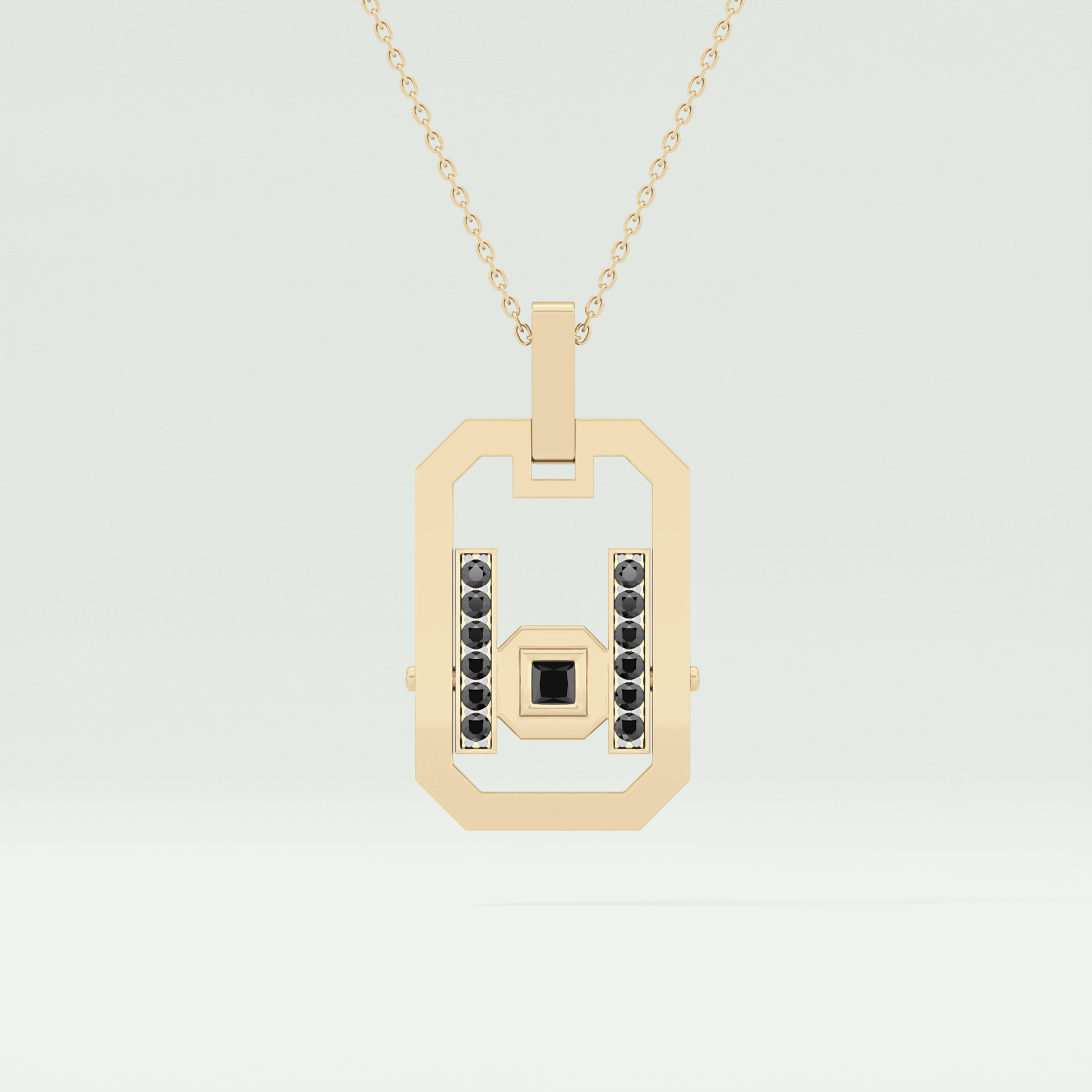 0.25 CT Classic Black Moissanite Diamond Stones Necklace 2