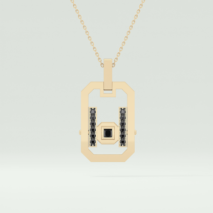 0.25 CT Classic Black Moissanite Diamond Stones Necklace 1