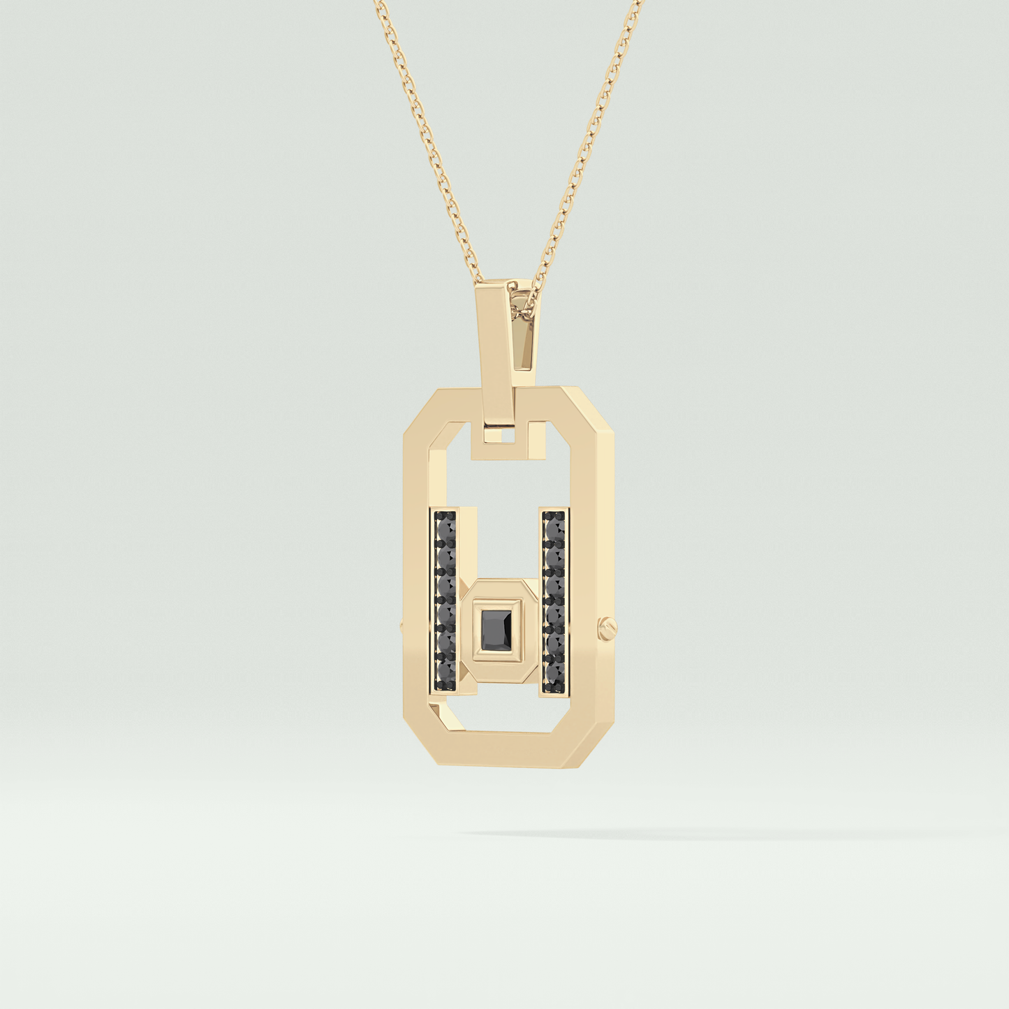 0.25 CT Classic Black Moissanite Diamond Stones Necklace 3