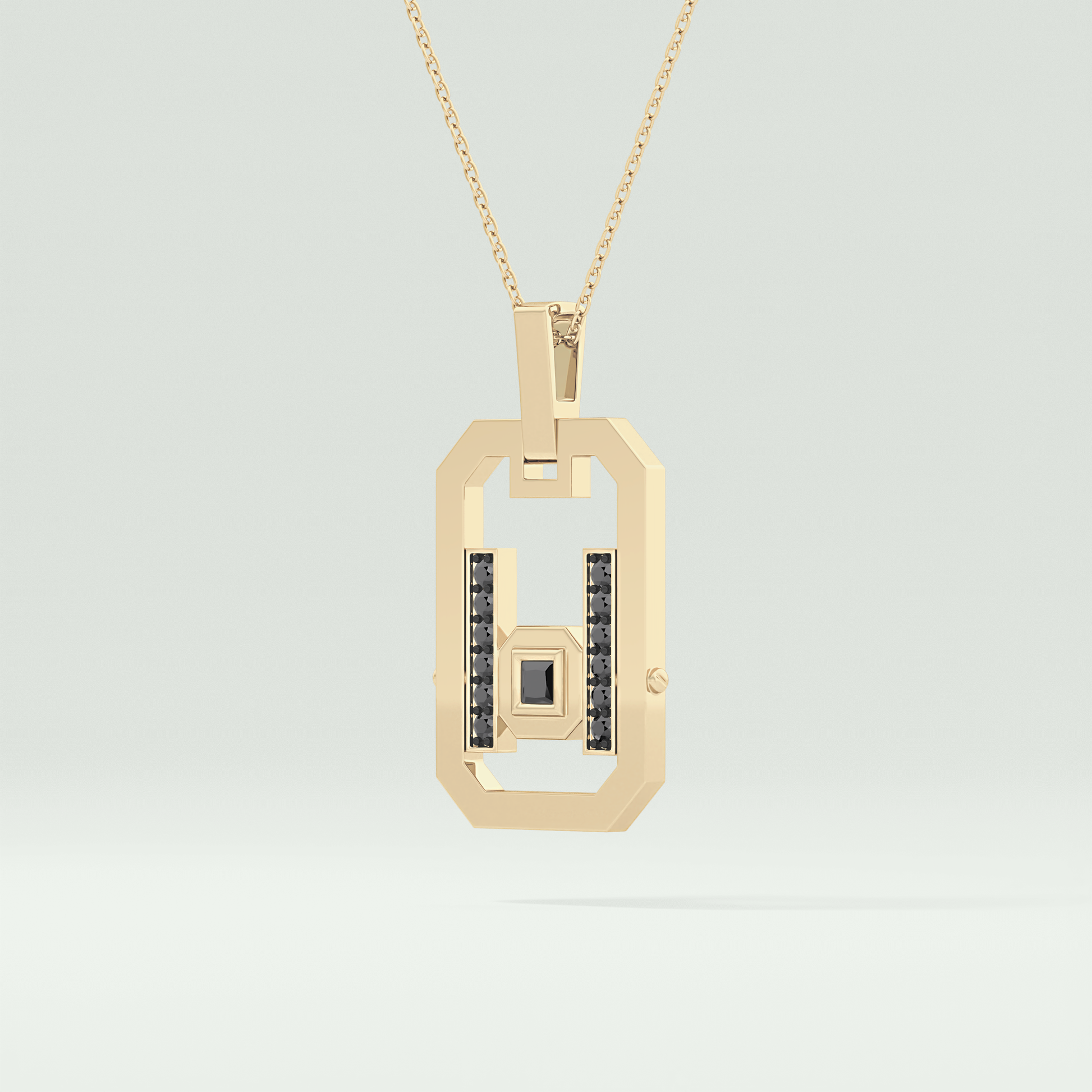 0.25 CT Classic Black Moissanite Diamond Stones Necklace 3