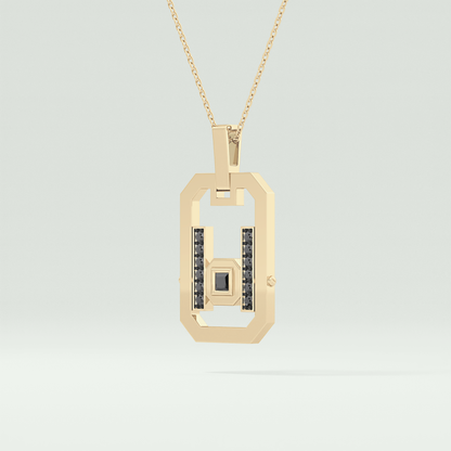 0.25 CT Classic Black Moissanite Diamond Stones Necklace 3