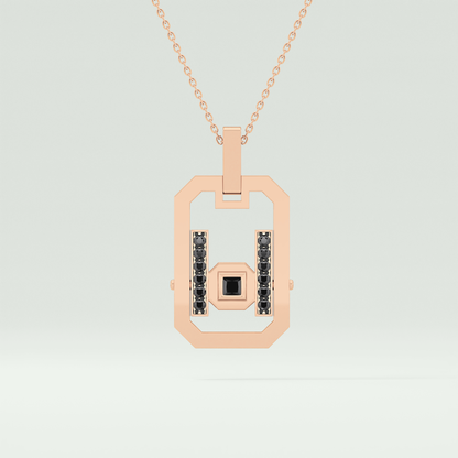 0.25 CT Classic Black Moissanite Diamond Stones Necklace 10