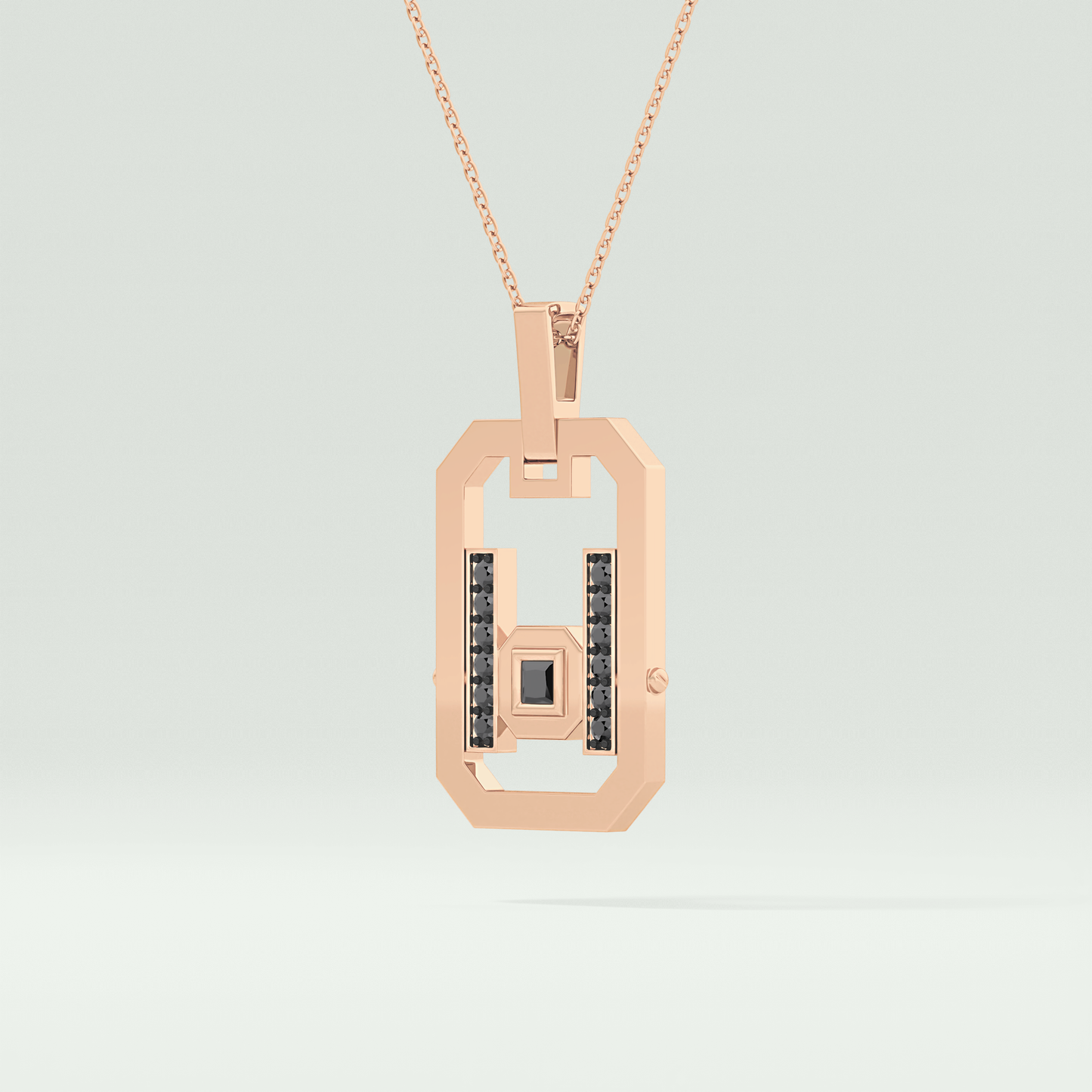 0.25 CT Classic Black Moissanite Diamond Stones Necklace 11