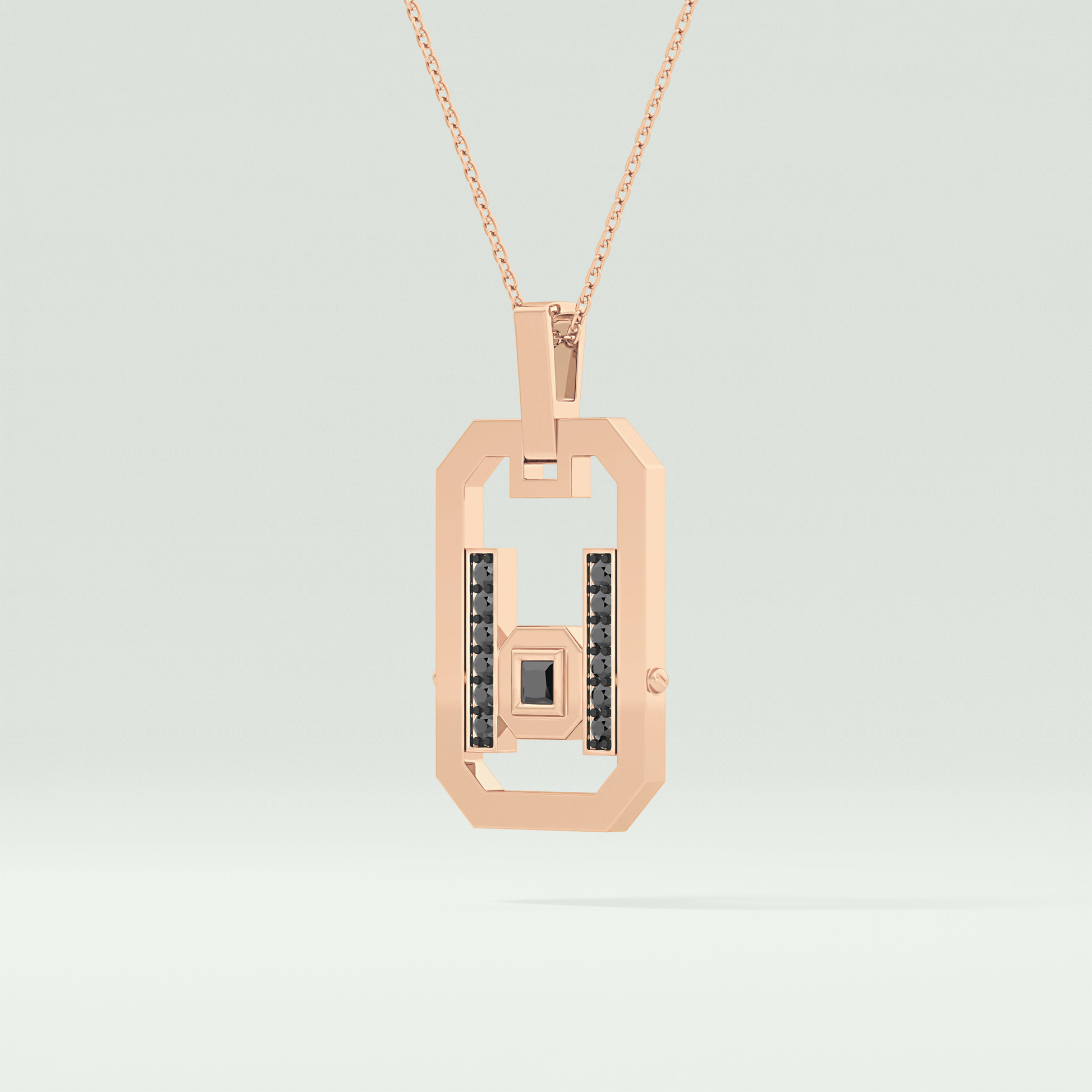 0.25 CT Classic Black Moissanite Diamond Stones Necklace 11