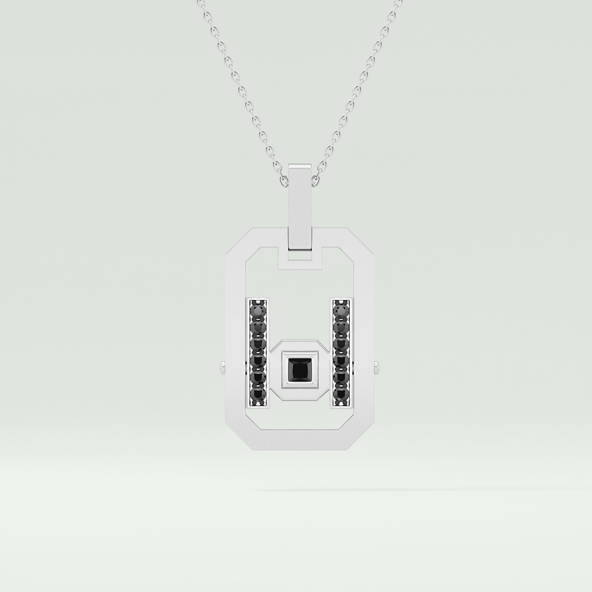 0.25 CT Classic Black Moissanite Diamond Stones Necklace 6