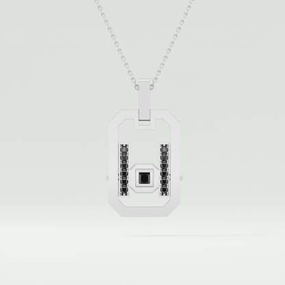 0.25 CT Classic Black Moissanite Diamond Stones Necklace 6