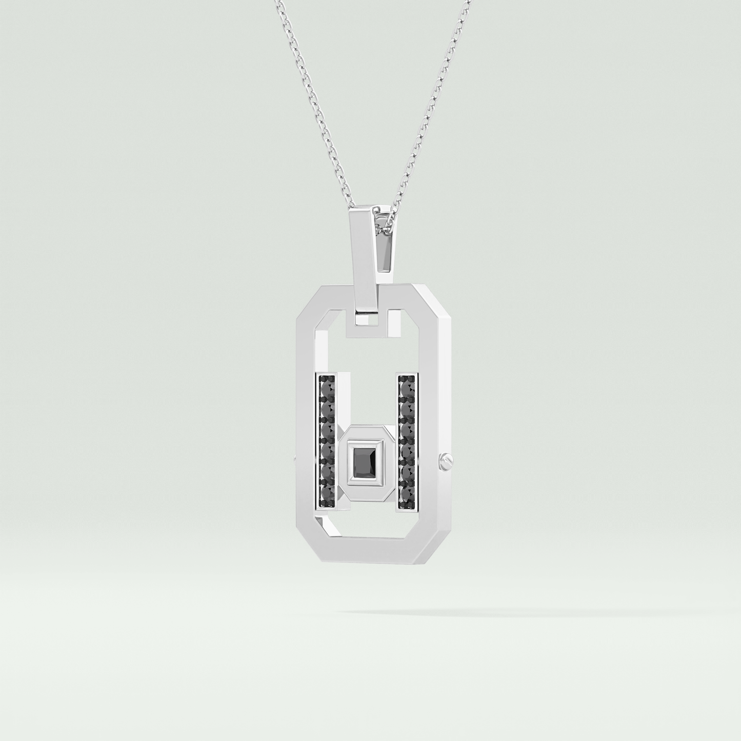 0.25 CT Classic Black Moissanite Diamond Stones Necklace 7