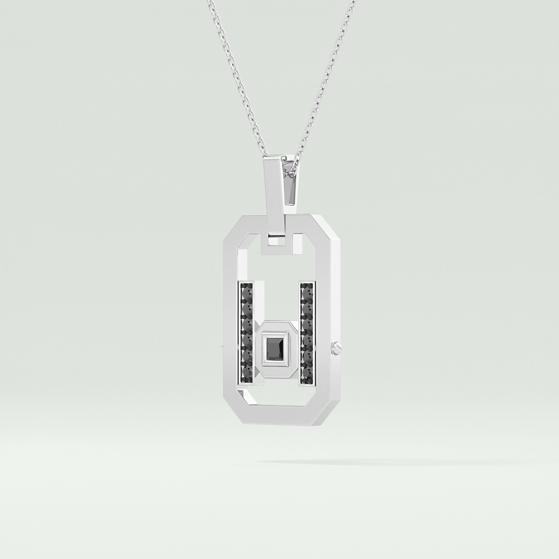 0.25 CT Classic Black Moissanite Diamond Stones Necklace 7