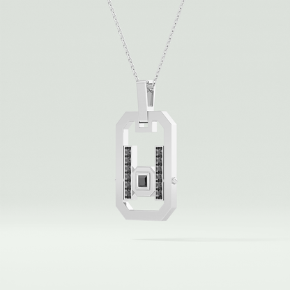 0.25 CT Classic Black Moissanite Diamond Stones Necklace 7