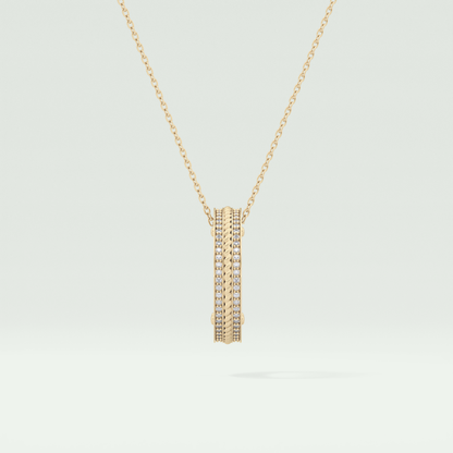 0.20 CT Round Moissanite Diamond Ring Necklace 1