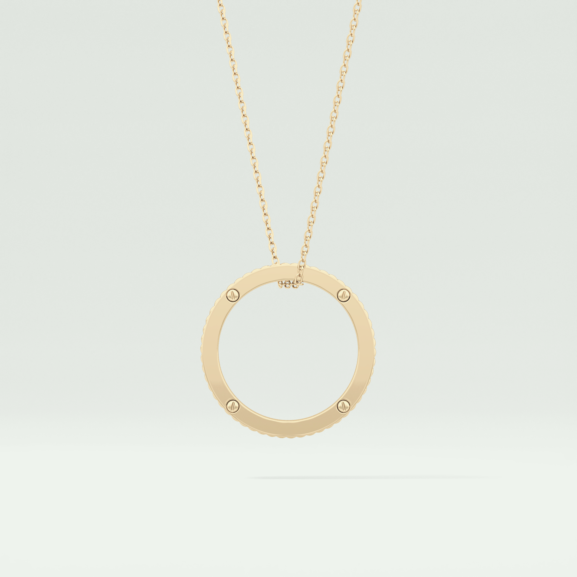 0.20 CT Round Moissanite Diamond Ring Necklace 4