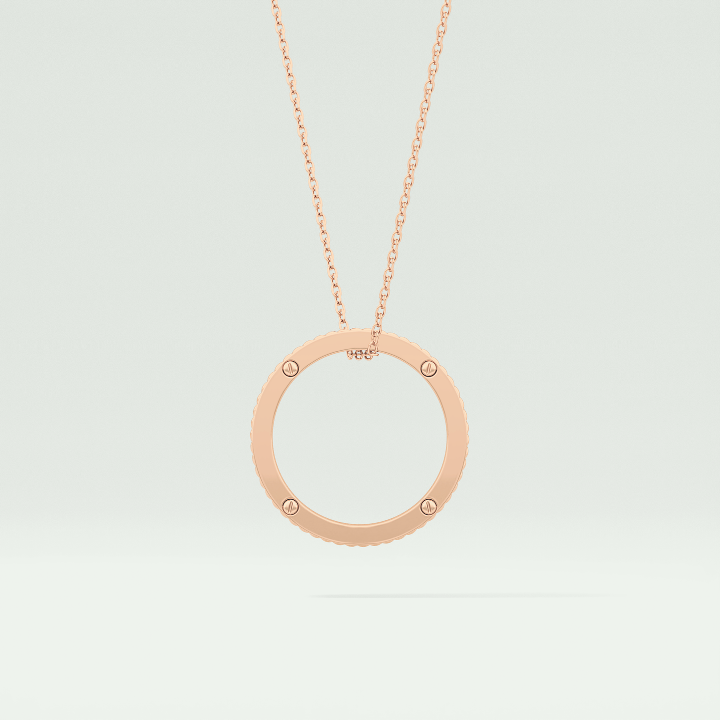 0.20 CT Round Moissanite Diamond Ring Necklace 11