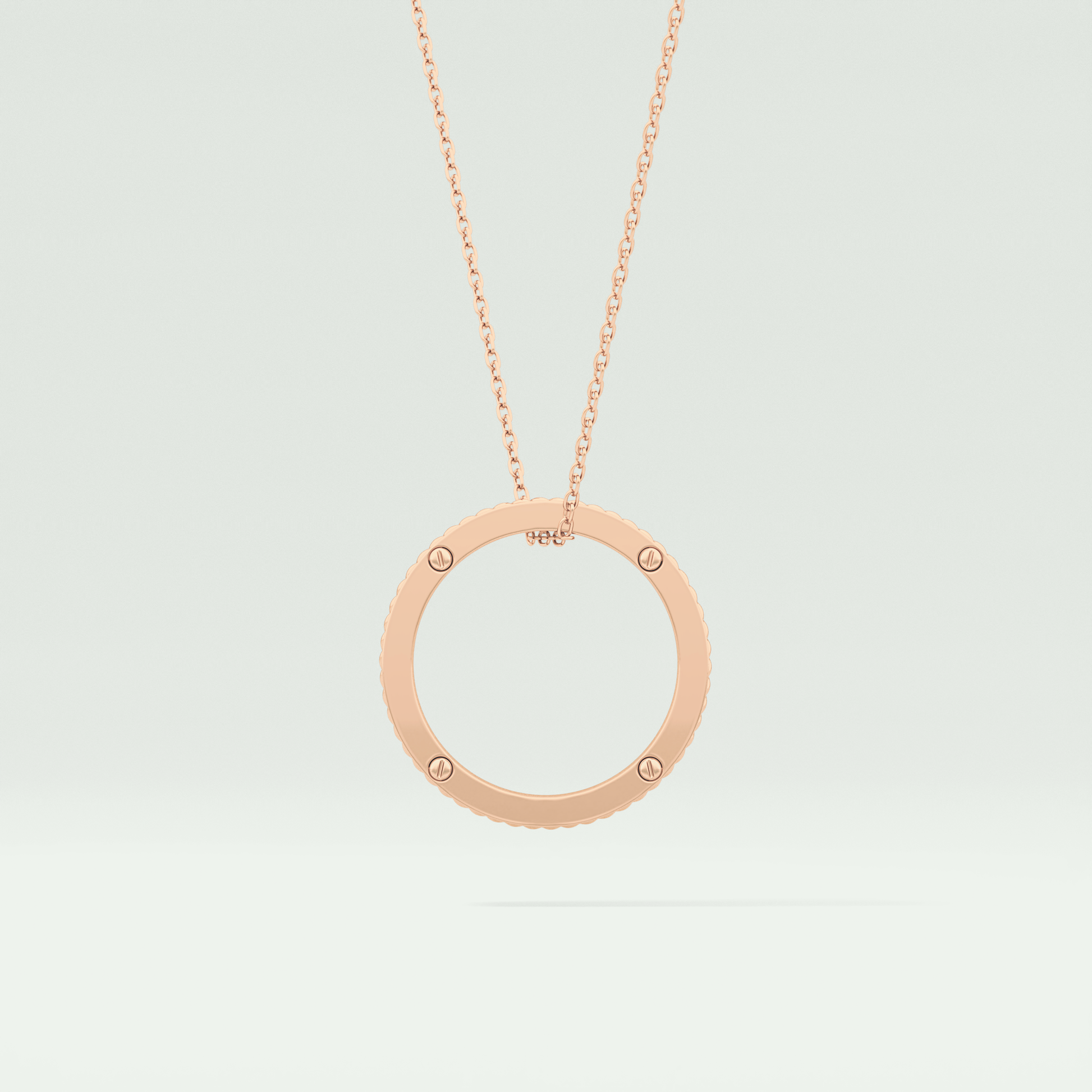 0.20 CT Round Moissanite Diamond Ring Necklace 11