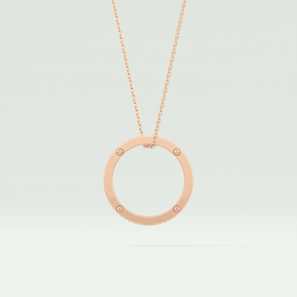 0.20 CT Round Moissanite Diamond Ring Necklace 11