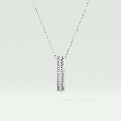 0.20 CT Round Moissanite Diamond Ring Necklace 5