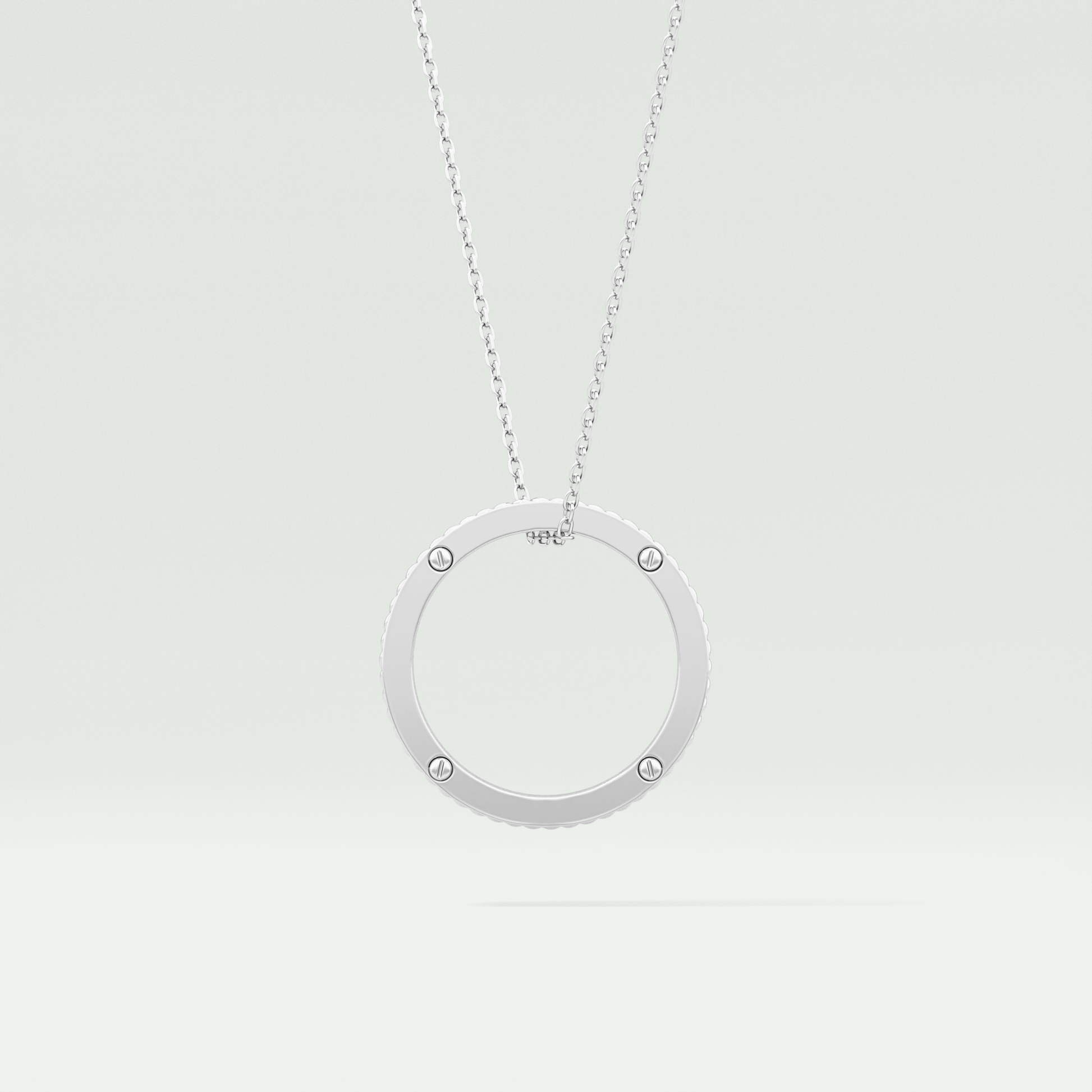 0.20 CT Round Moissanite Diamond Ring Necklace 7