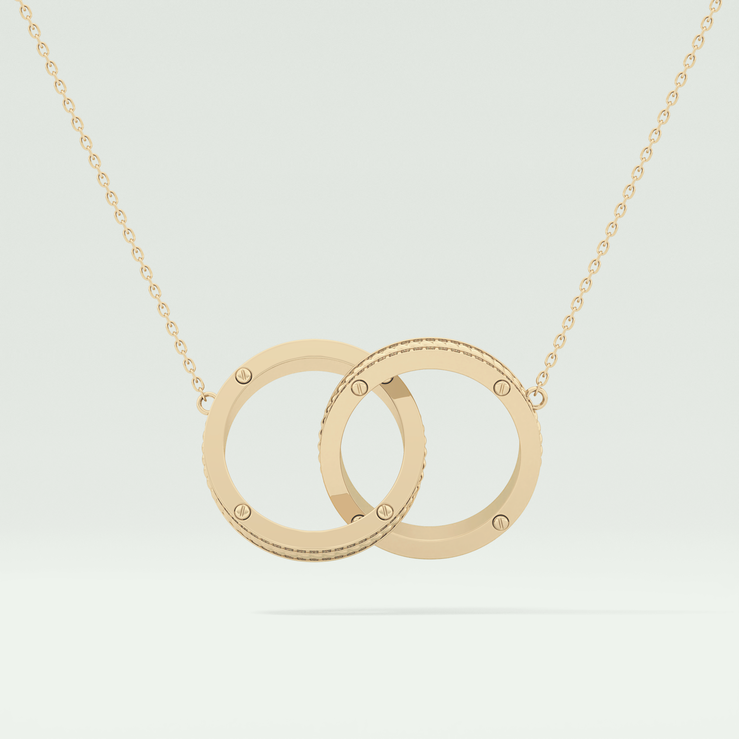 0.20 CT Round Moissanite Stones Open Circle Necklace 1