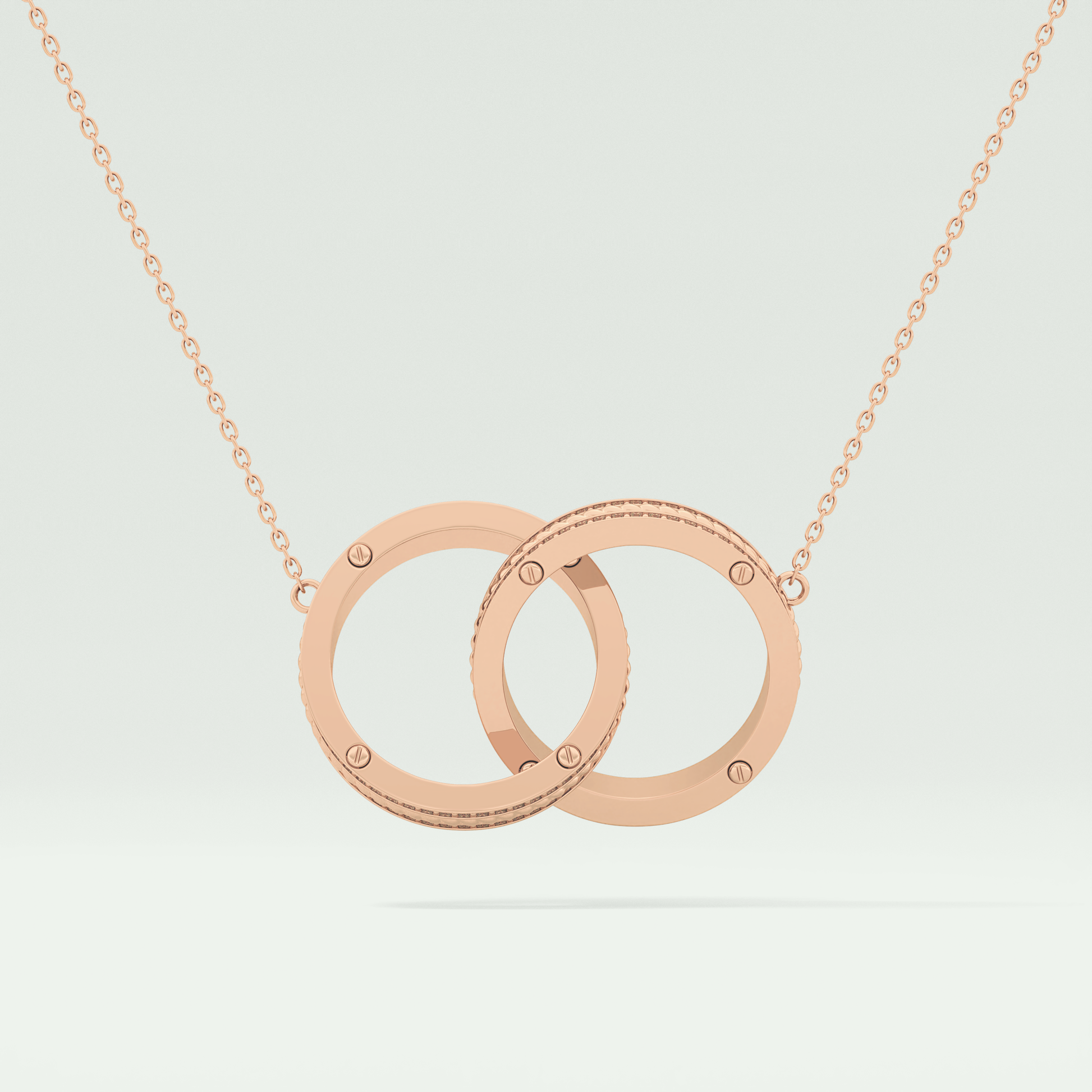 0.20 CT Round Moissanite Stones Open Circle Necklace 9