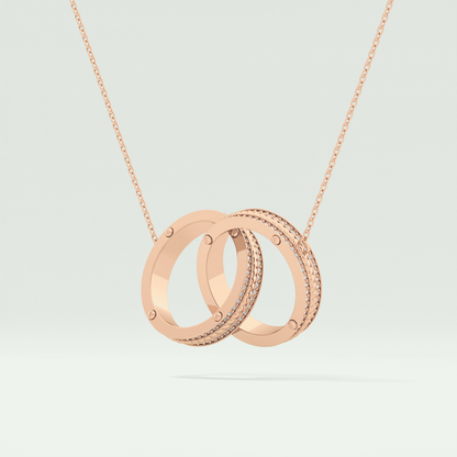 0.20 CT Round Moissanite Stones Open Circle Necklace 10