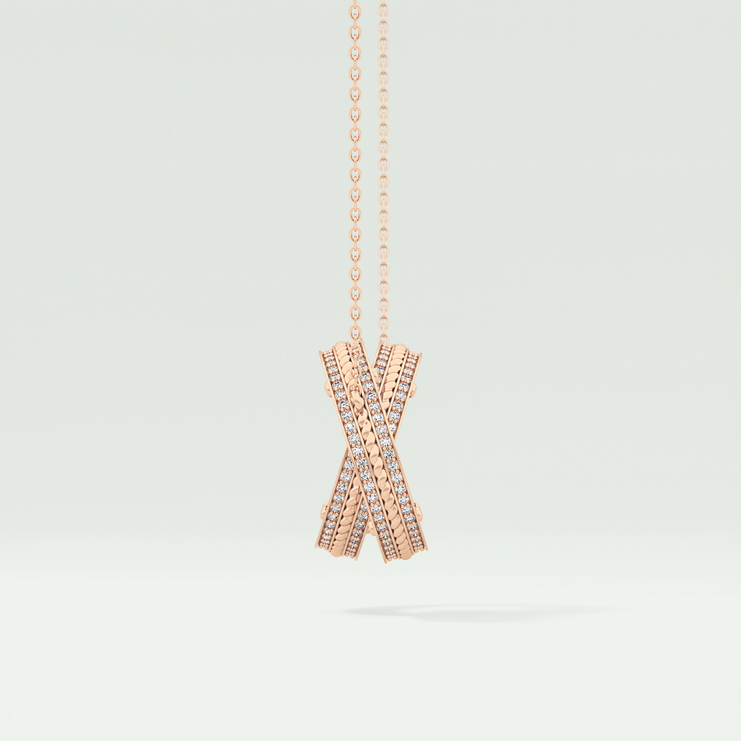 0.20 CT Round Moissanite Stones Open Circle Necklace 11