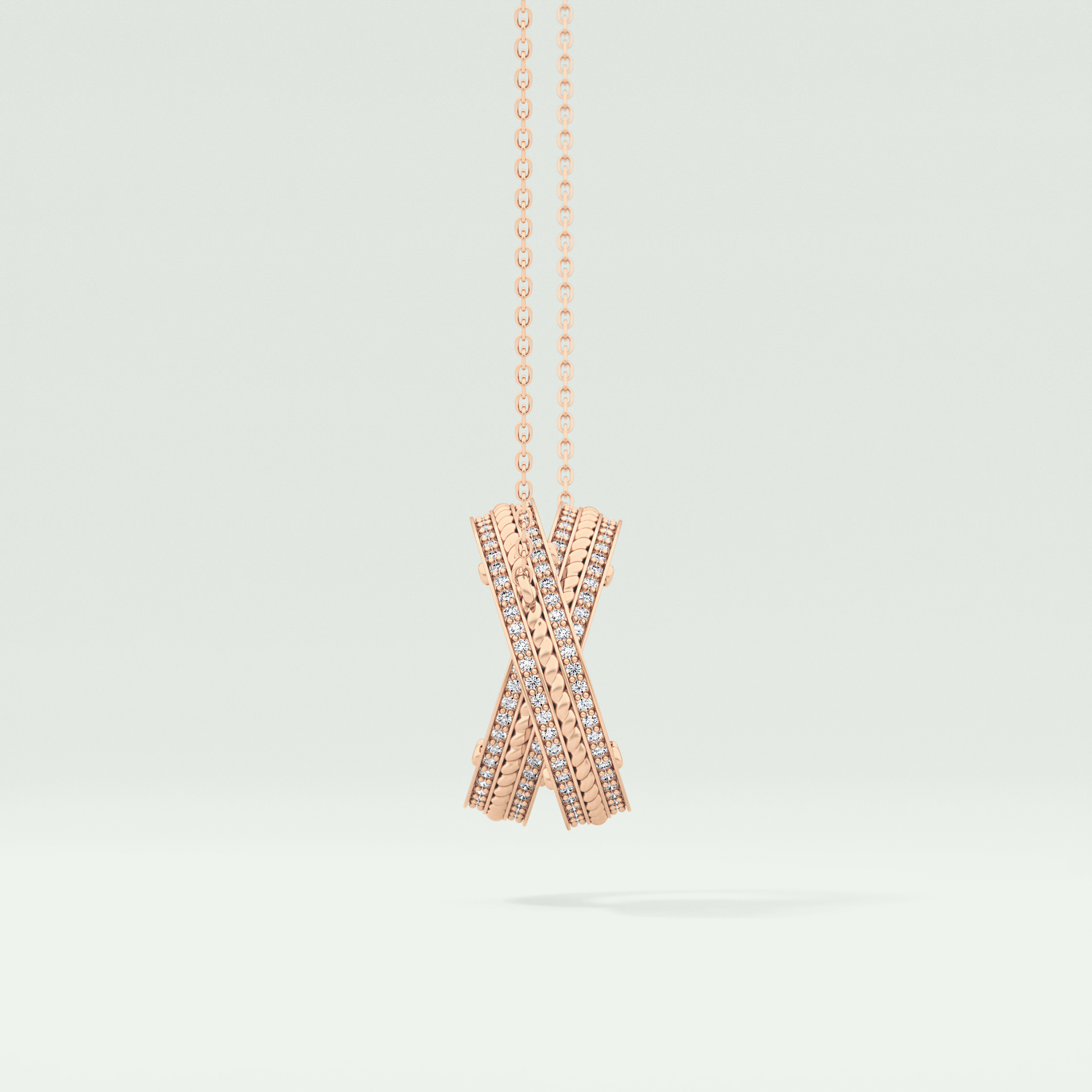 0.20 CT Round Moissanite Stones Open Circle Necklace 11