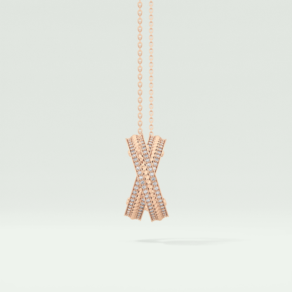 0.20 CT Round Moissanite Stones Open Circle Necklace 11