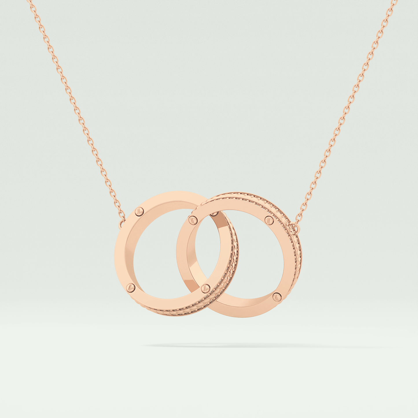 0.20 CT Round Moissanite Stones Open Circle Necklace 12