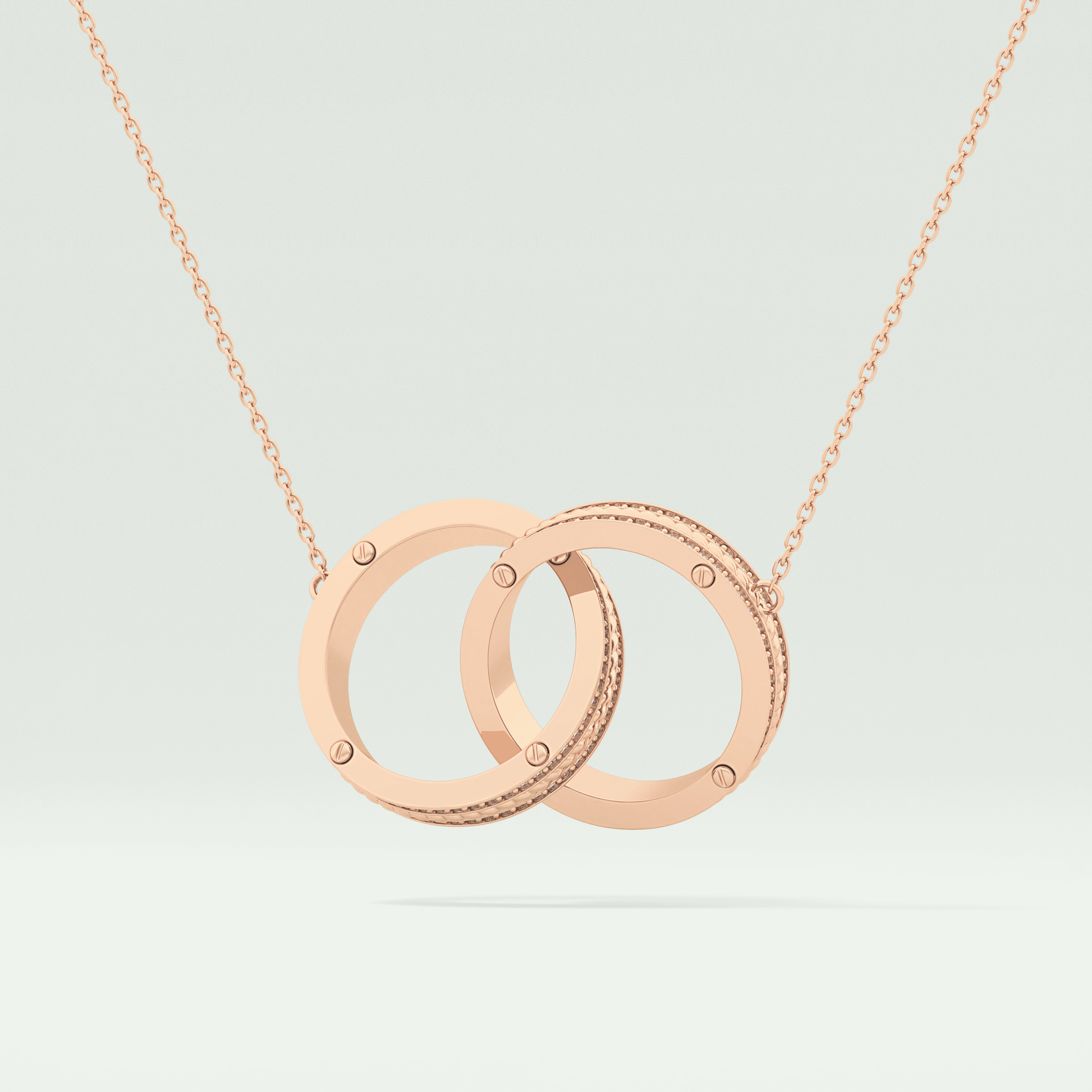 0.20 CT Round Moissanite Stones Open Circle Necklace 12