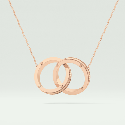 0.20 CT Round Moissanite Stones Open Circle Necklace 12