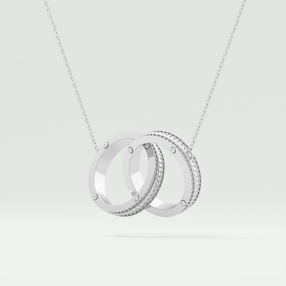 0.20 CT Round Moissanite Stones Open Circle Necklace 6