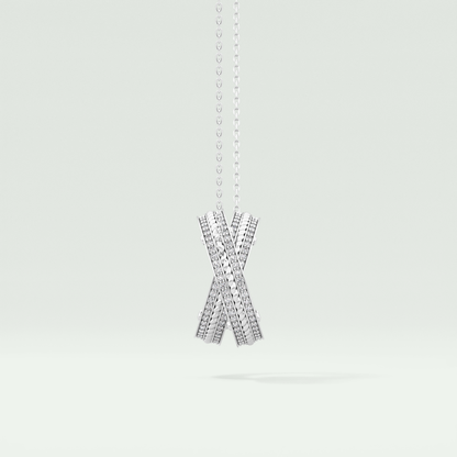 0.20 CT Round Moissanite Stones Open Circle Necklace 7