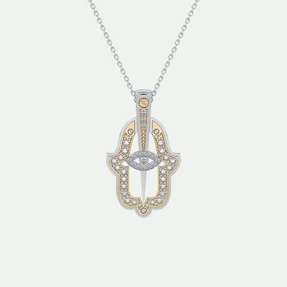 0.30 CT Shimmering Round Moissanite Diamond Stones Necklace For Him 5