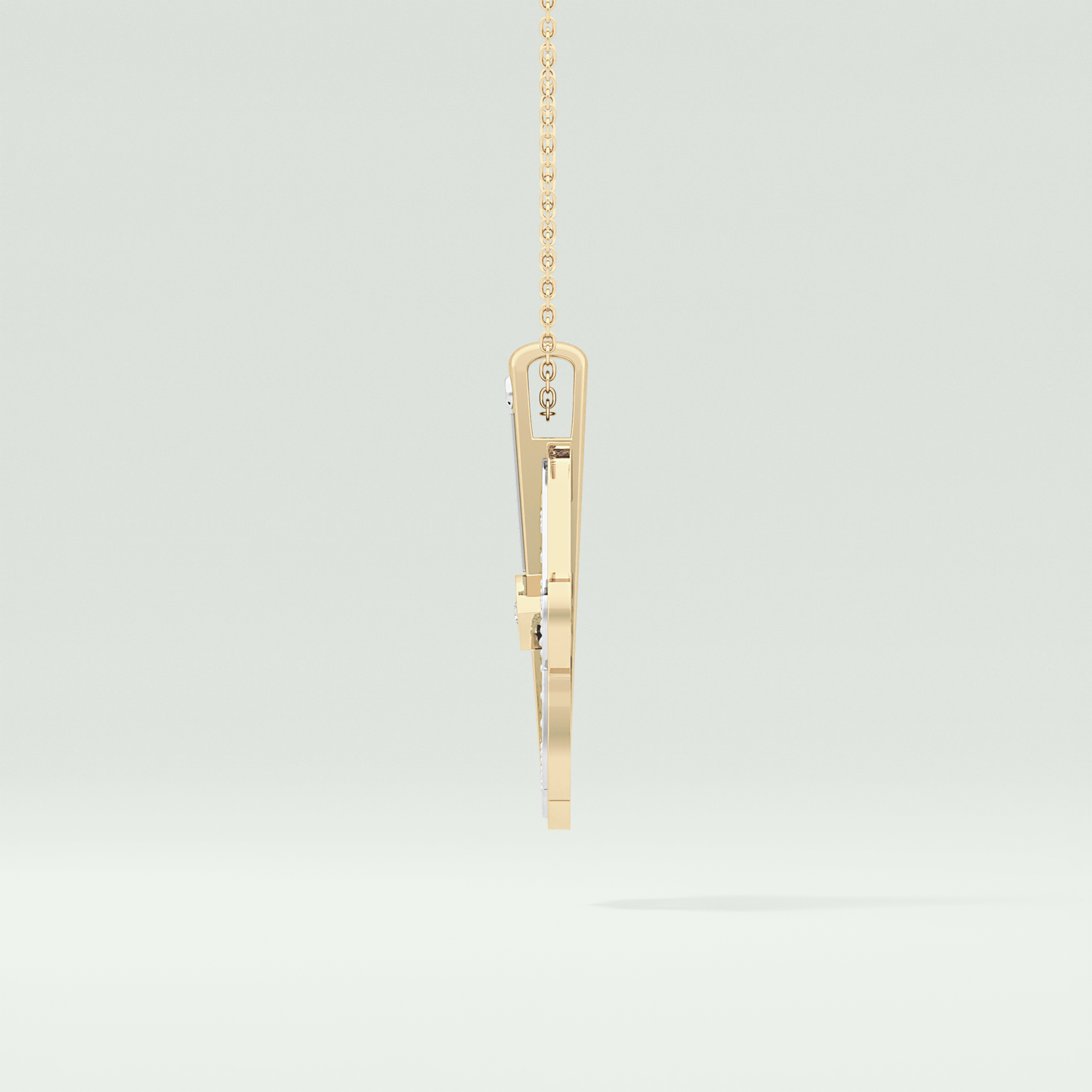 0.30 CT Shimmering Round Moissanite Diamond Stones Necklace For Him 3