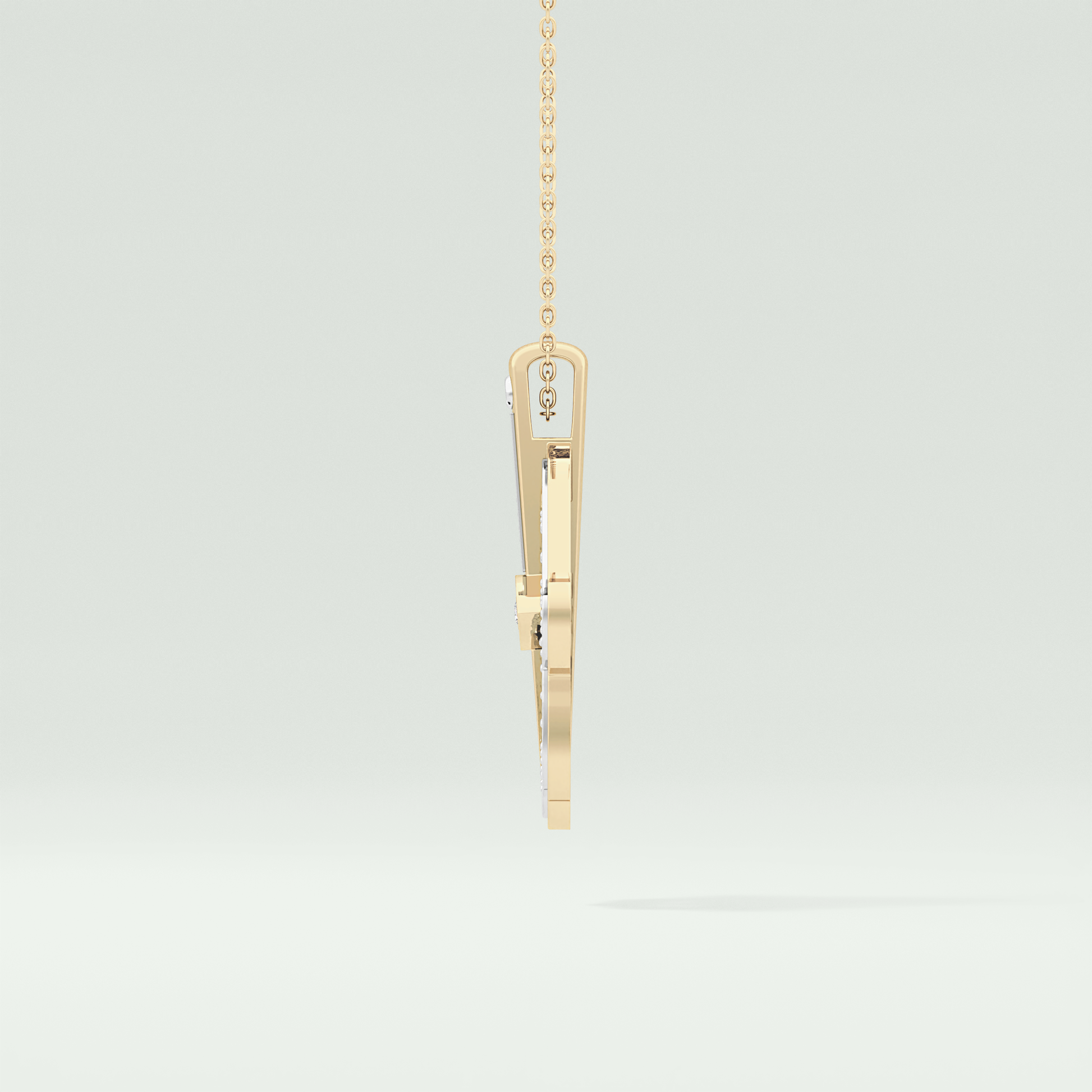 0.30 CT Shimmering Round Moissanite Diamond Stones Necklace For Him 3