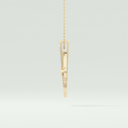 0.30 CT Shimmering Round Moissanite Diamond Stones Necklace For Him 3