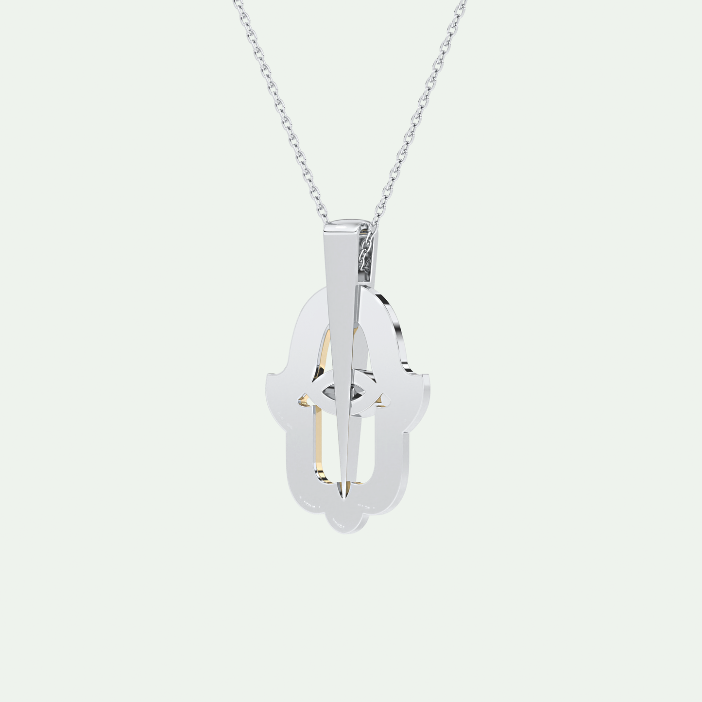 0.30 CT Shimmering Round Moissanite Diamond Stones Necklace For Him 7