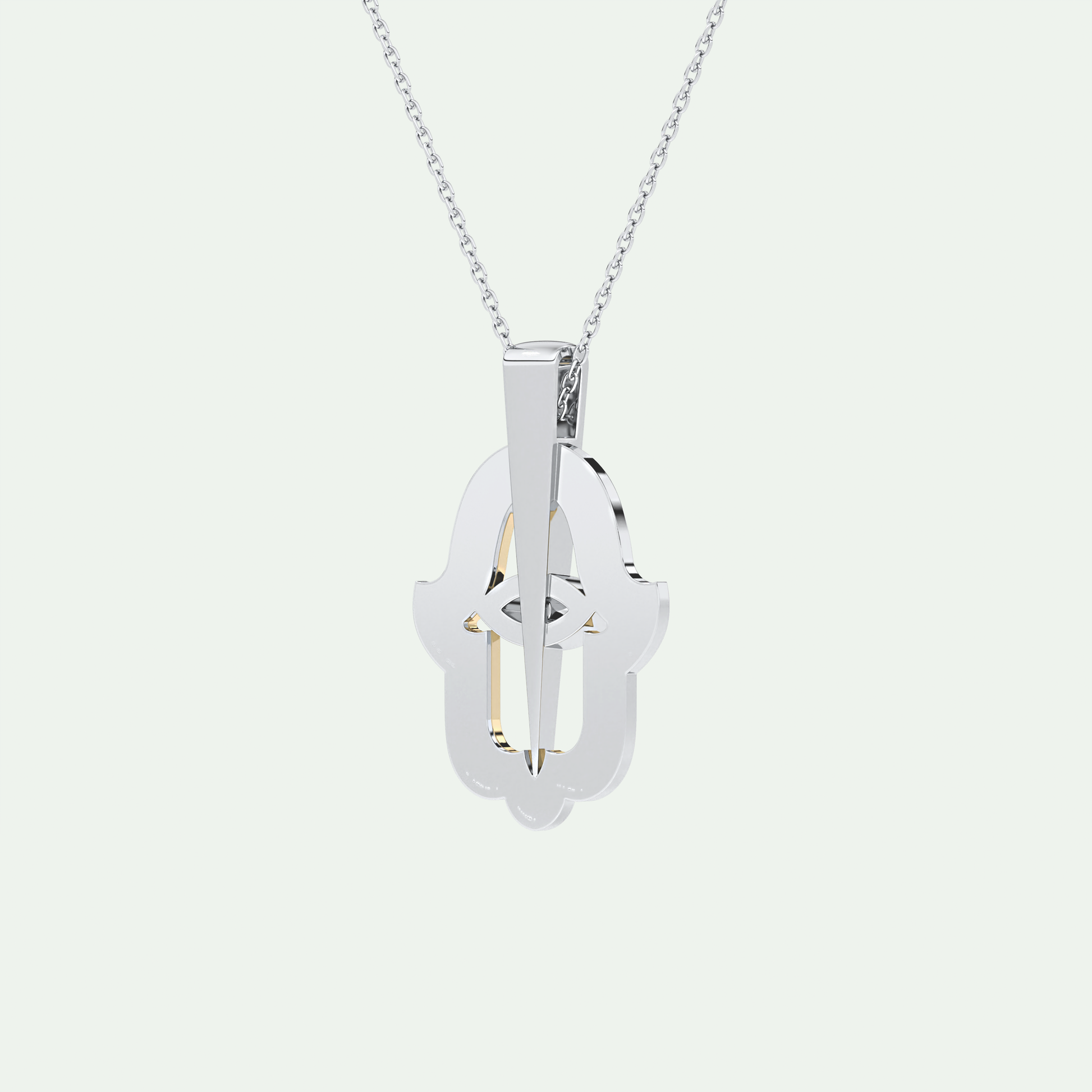 0.30 CT Shimmering Round Moissanite Diamond Stones Necklace For Him 7